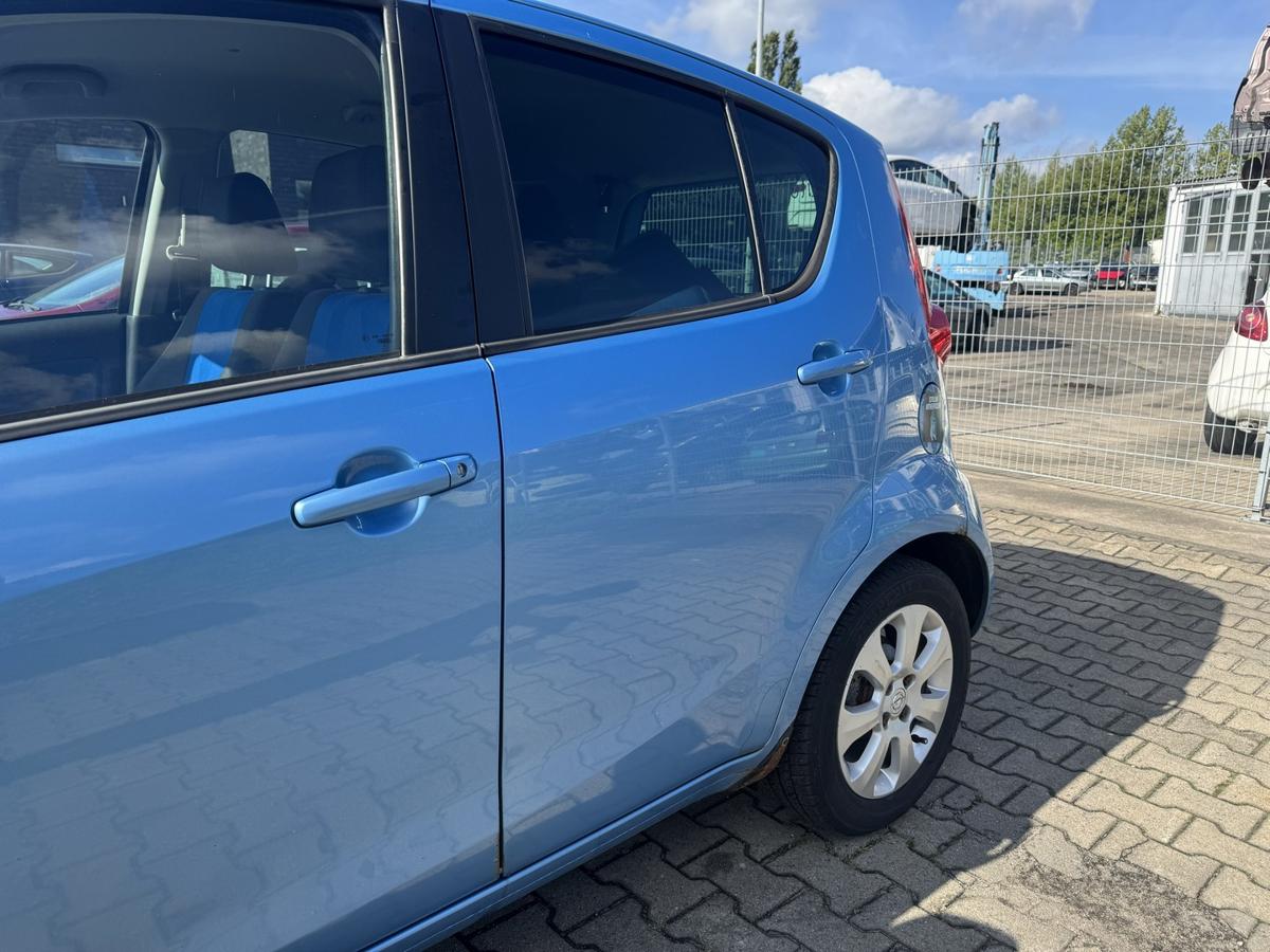 Opel Agila B original T&uuml;r hinten links GBW Marokkoblau met manuelle Fensterheber Rohbau Bj.2008